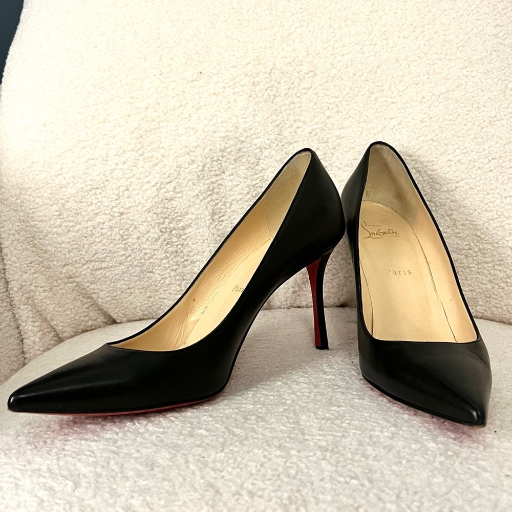 Black Leather Christian Louboutin Pumps - 93mm - Great Condition